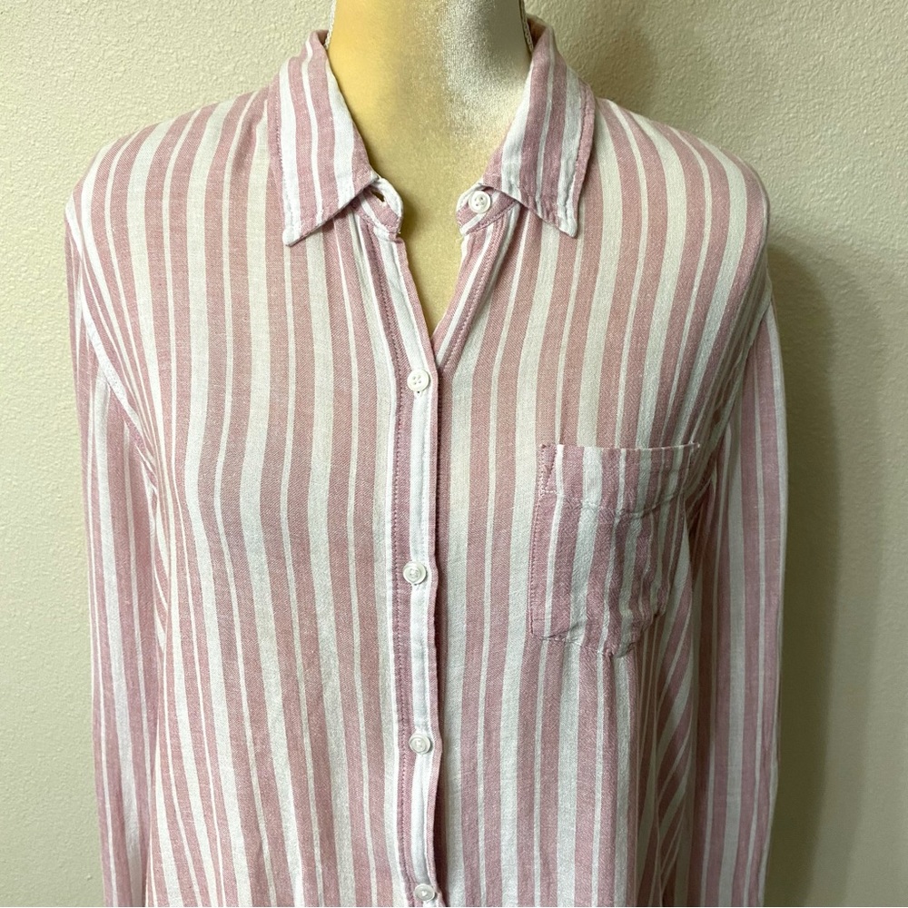 Rails Charli Bordeaux Striped Button-Front Shirt - image 5